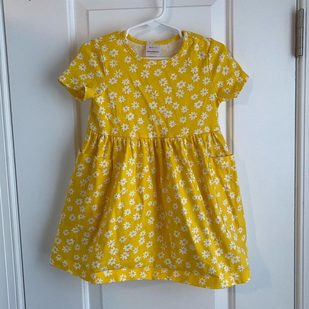 HANNA ANDERSSON 3T girls yellow flower dress